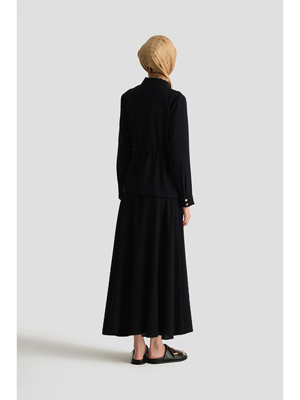 Beli Büzgülü Takım 25Yd9172 Lacivert-5