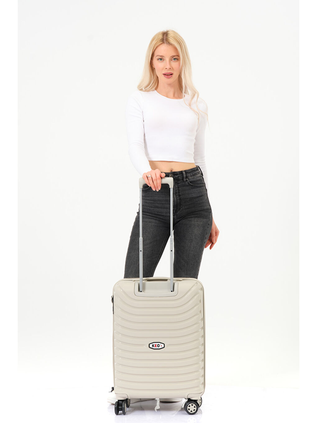 Bej Kabin Boy Krem PP Valiz-6