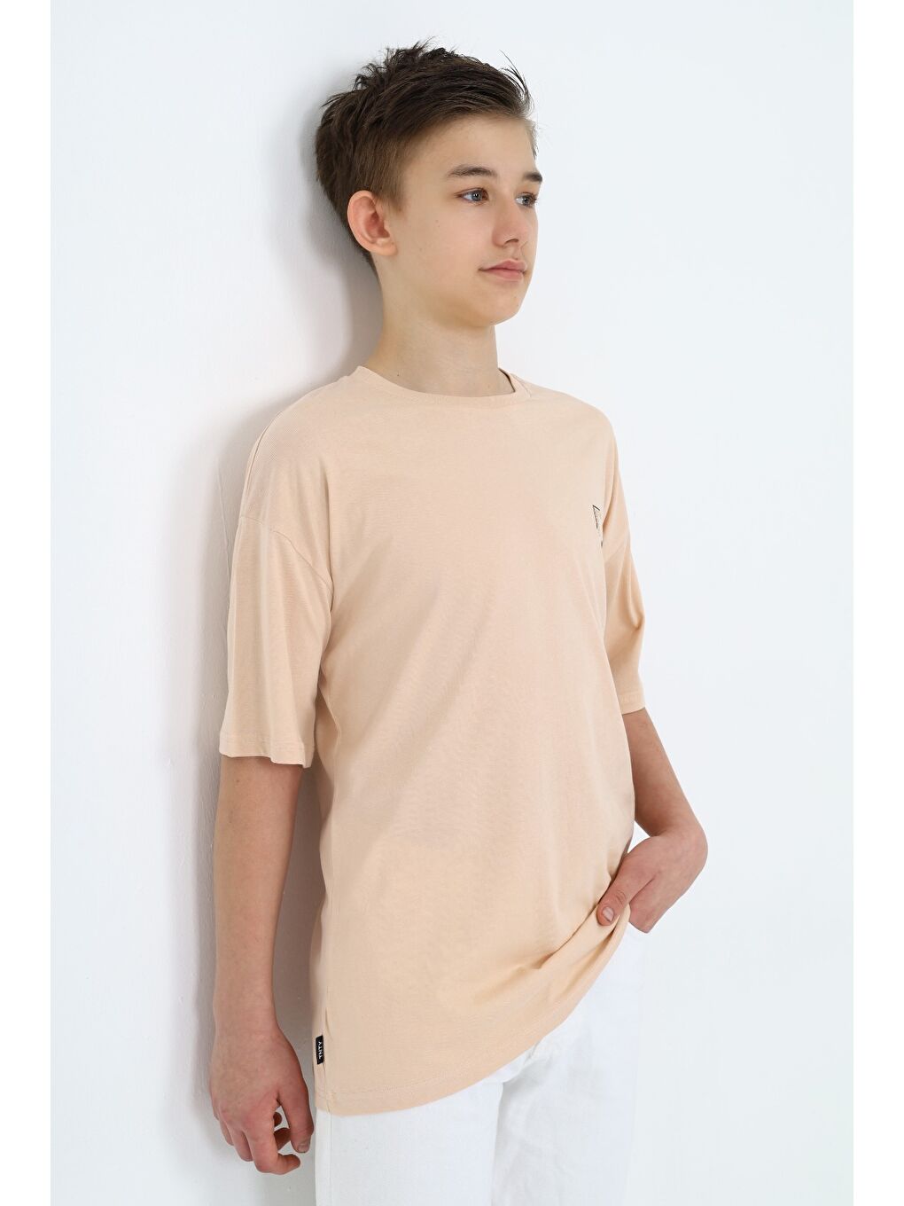 Bej Erkek Çocuk Baskılı Tişört-2