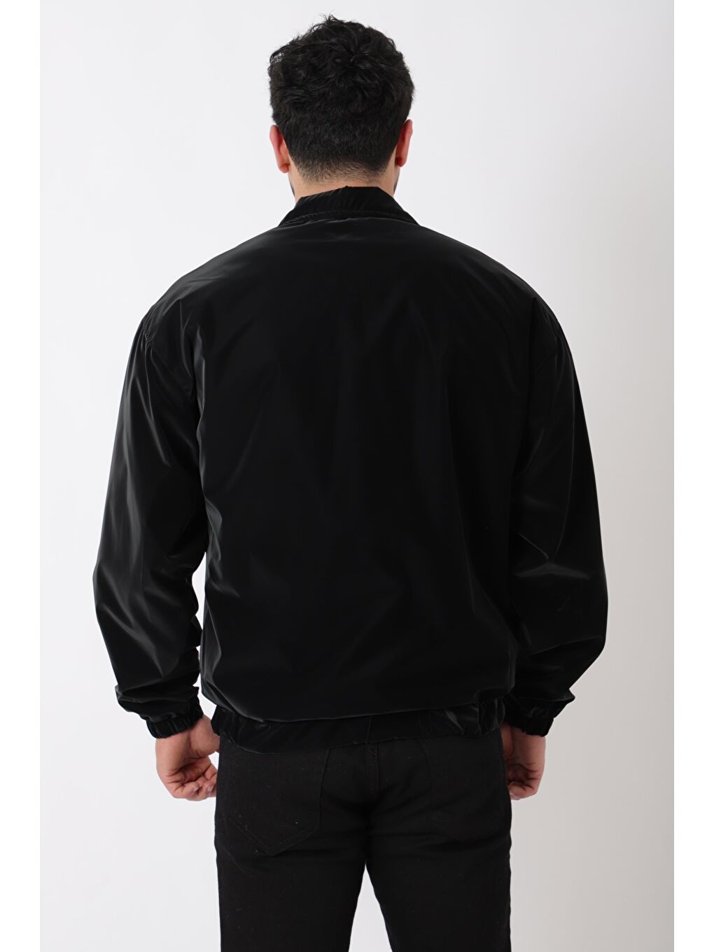 Siyah Cep Kapaklı Demir Fermuarlı Dik Yaka Nova Mevsimlik Mont BL 1810_60328-4