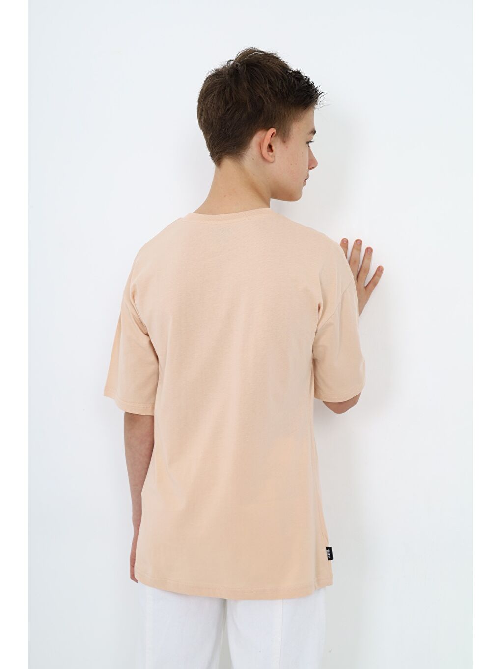 Bej Erkek Çocuk Baskılı Tişört-4