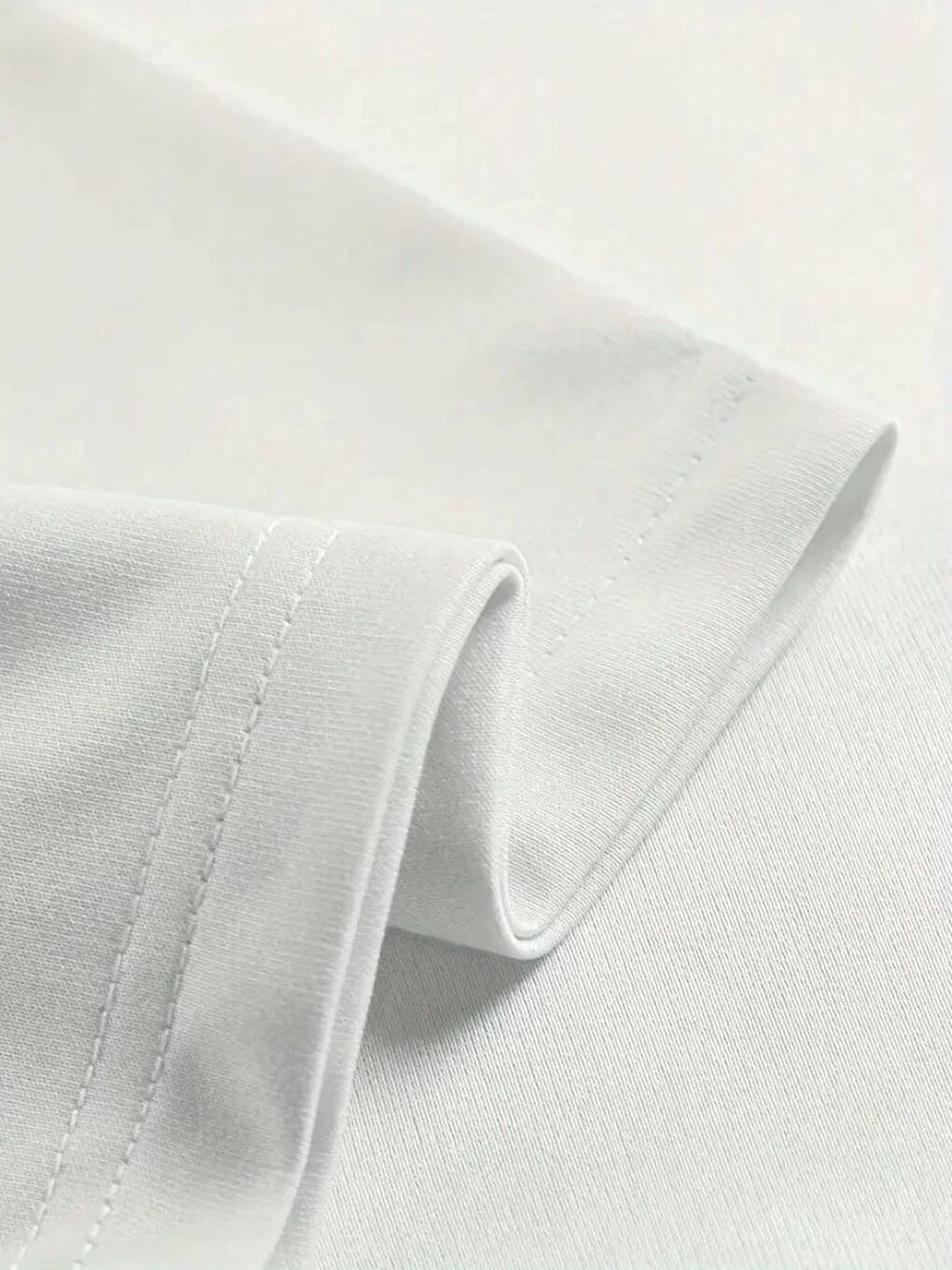 Baskılı Oversize Bisiklet Yaka T-shirt - Beyaz-3