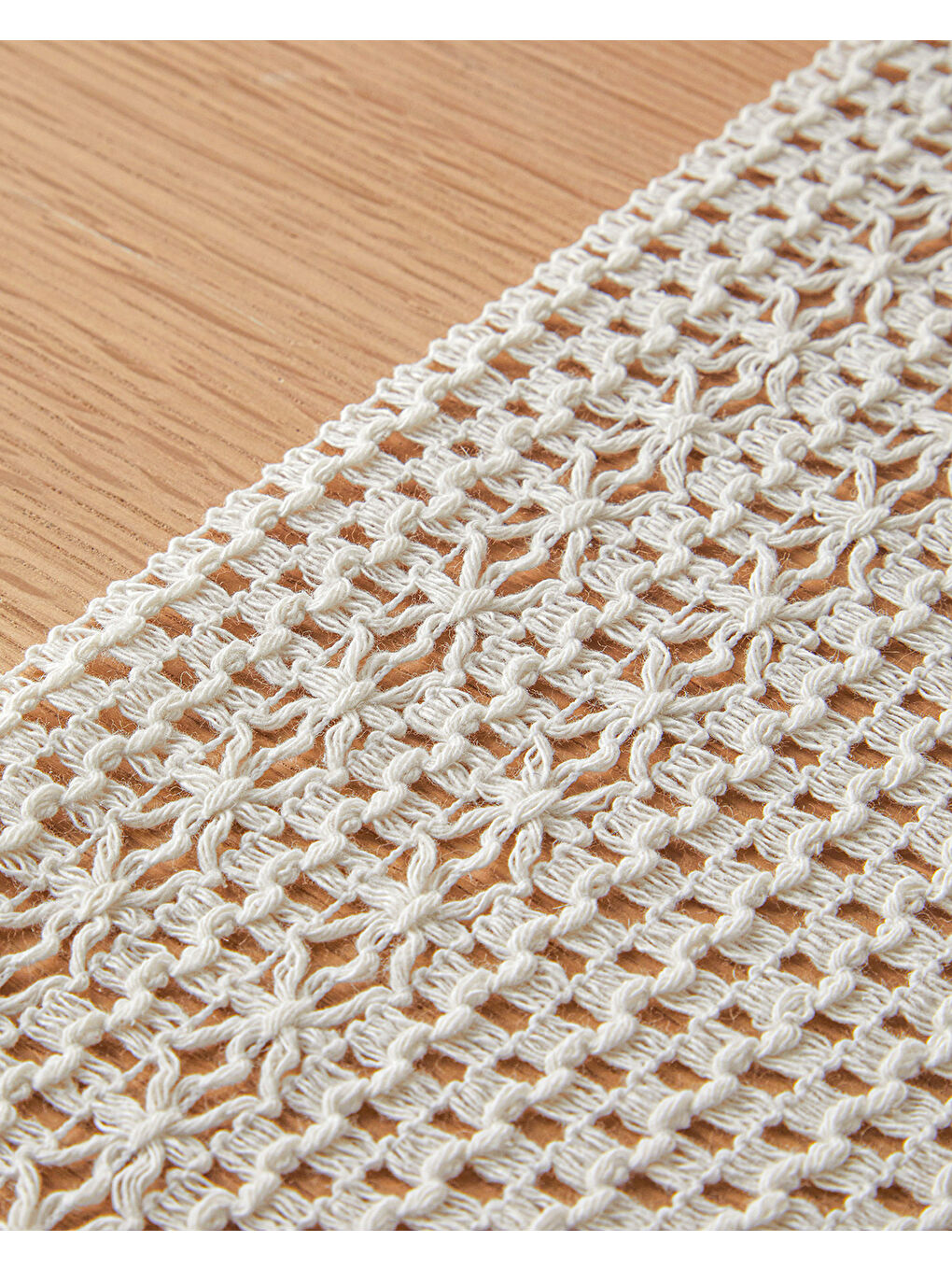 Ruth Pamuk Runner 35x145 Cm Bej-1