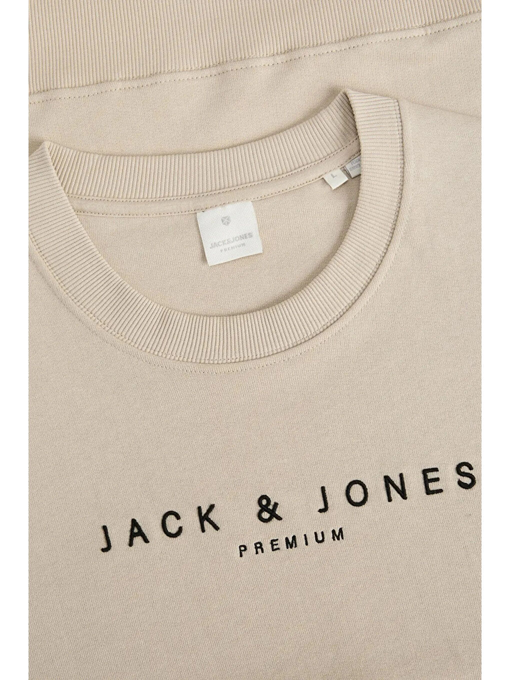 Bej Premium Jprccjayson Pamuklu Regular Fit Bisiklet Yaka Sweat 12283436-1