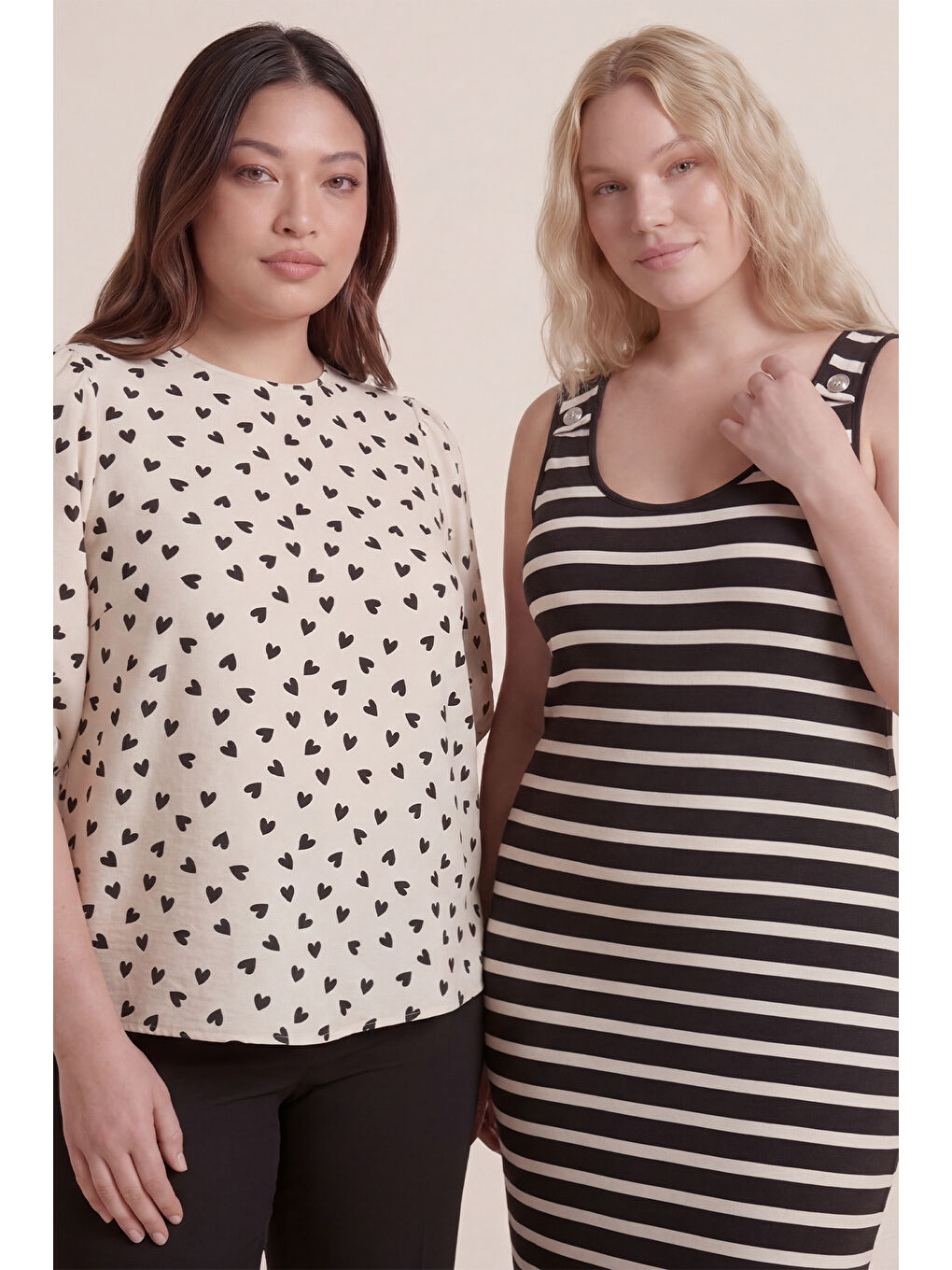 Beyaz Bisiklet Yaka Desenli Balon Kol Bluz-1