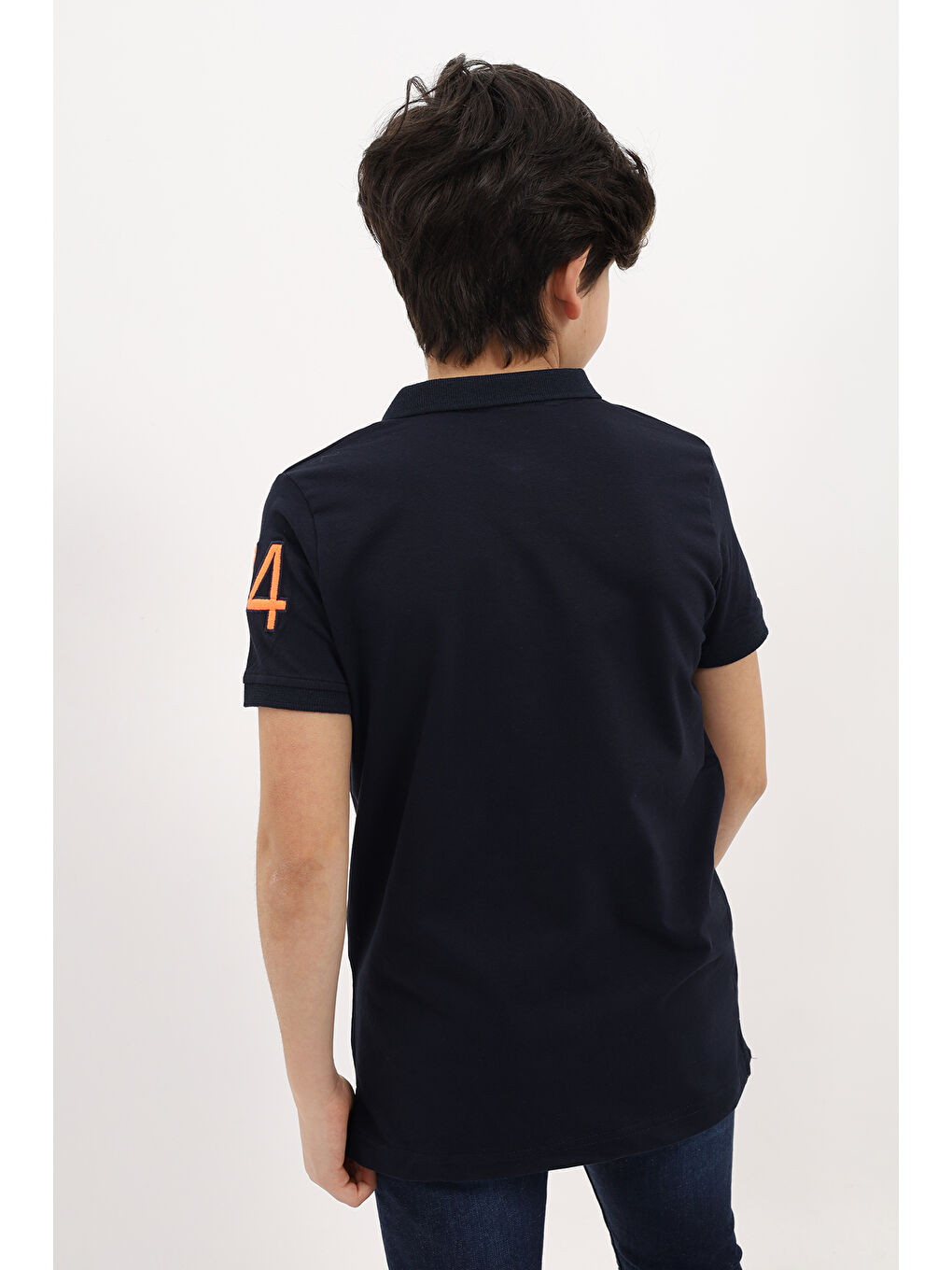 Lacivert Erkek Çocuk Nakışlı Tişört-2