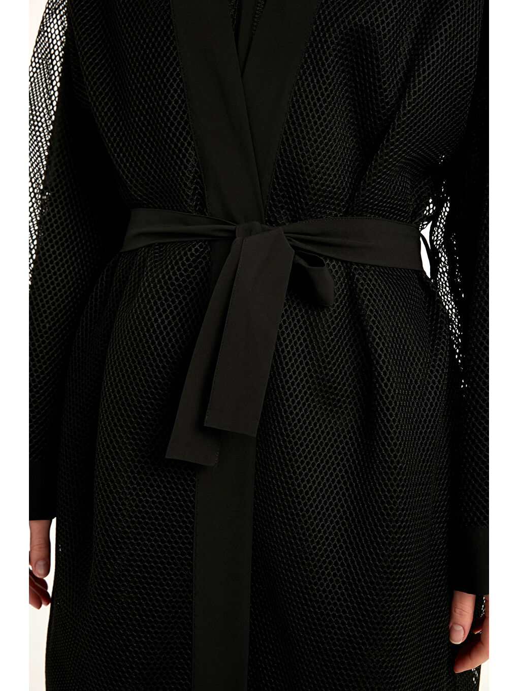 Siyah Pareo Kaftan P2501-1-3