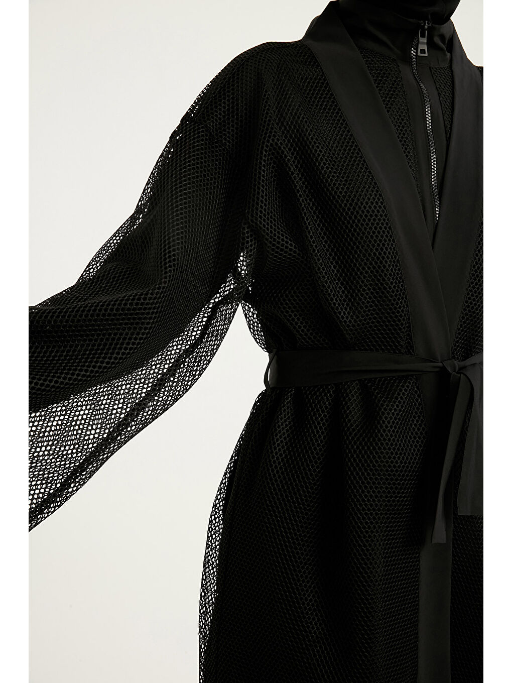 Siyah Pareo Kaftan P2501-1-4