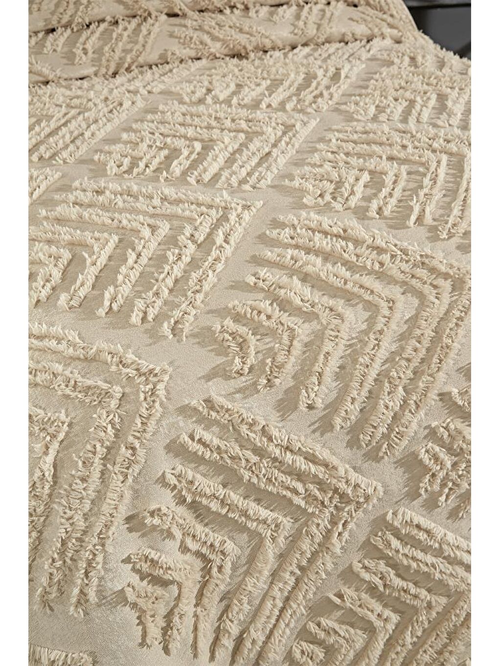 Pine 2 Parça Tek Kişilik Pike Takımı Bej-3