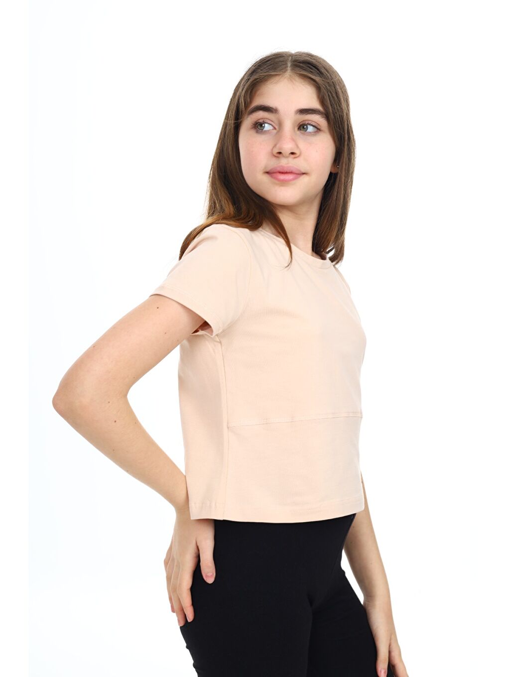 Bej Kız Çocuk Tişört-2