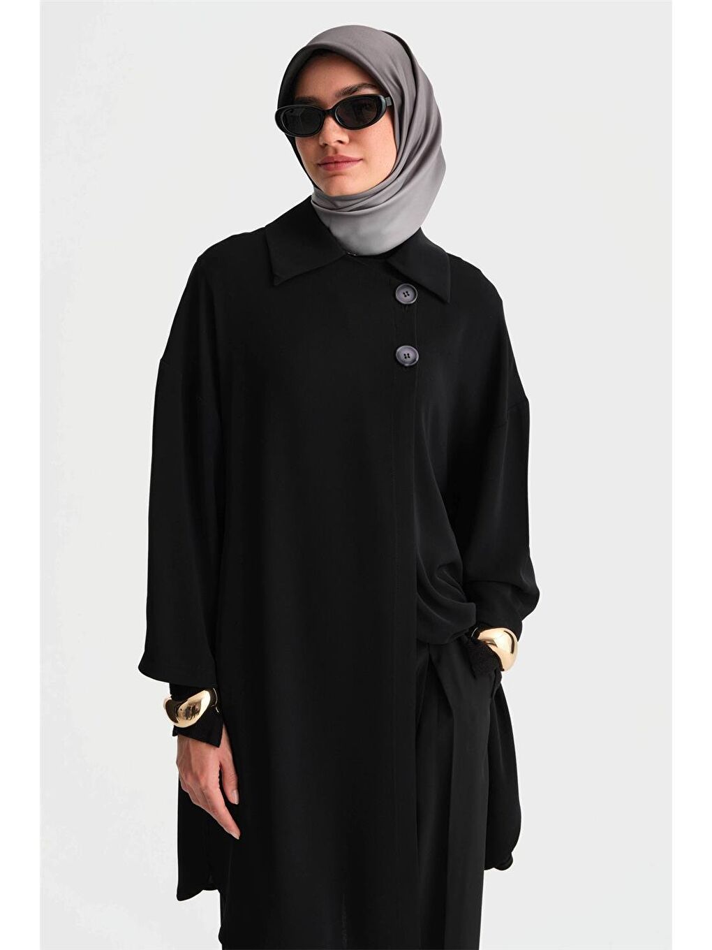 Yarım Astarlı Giy Çık 24K5605 Siyah-3