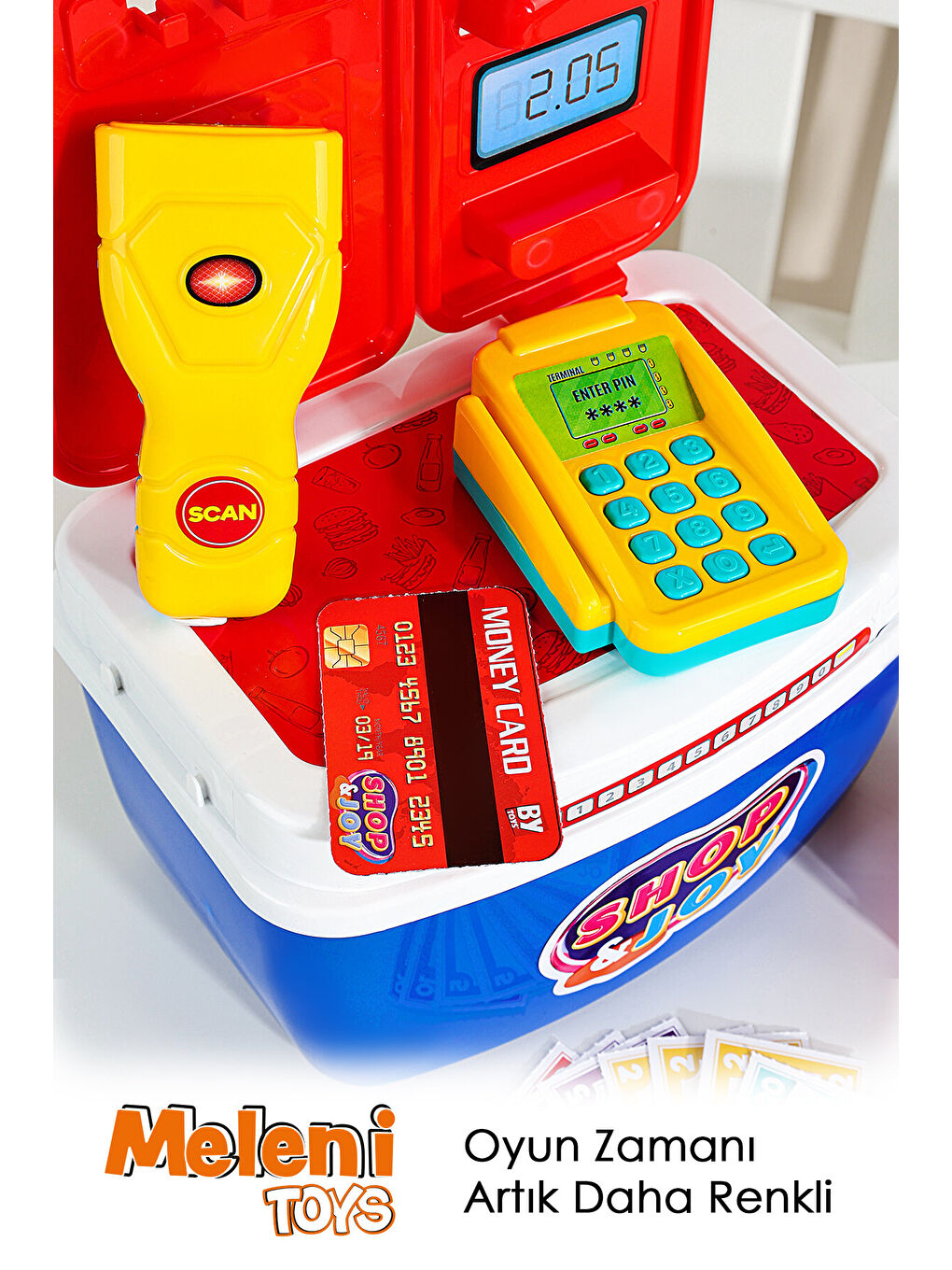 26 Parça Oyuncak Market Seti - Taşıma Çantalı Aksesuarlı Yazar Kasa Eğitici Oyuncak Seti-4