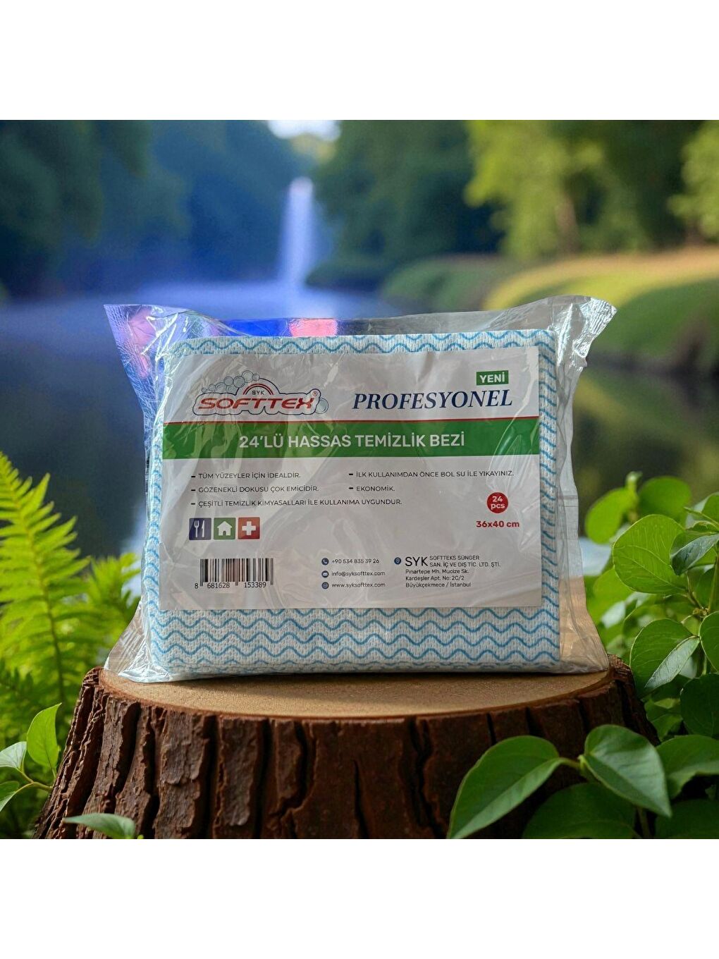 Mavi Softtex Profesyonel Süper Emici Hassas Büyük Boy 36x40cm Temizlik Bezi 24'lü-7