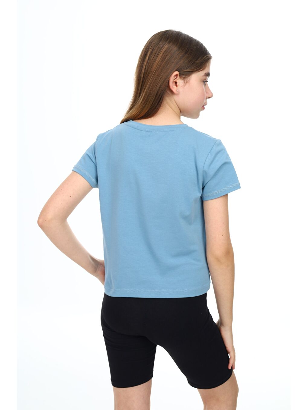 Mavi Kız Çocuk Tişört-2