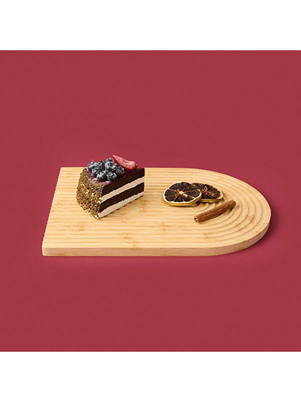 Lena Bambu Sunum Tahtası - Açık Kahverengi - 33x24 cm-3