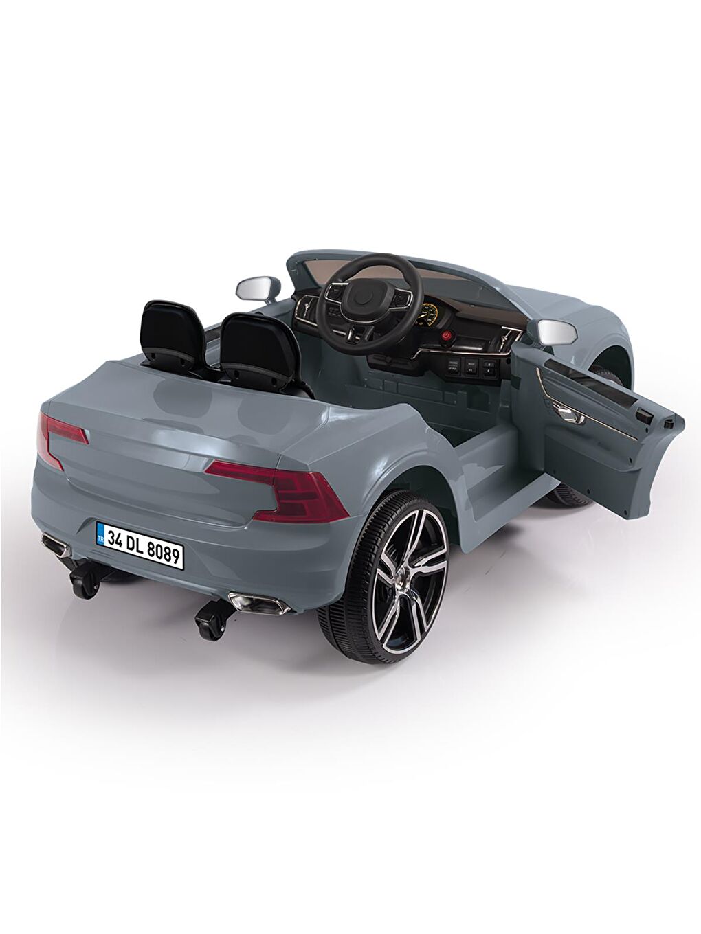 Grandex 12 Volt Uzaktan Kumandalı Akülü Araba - Gri-2