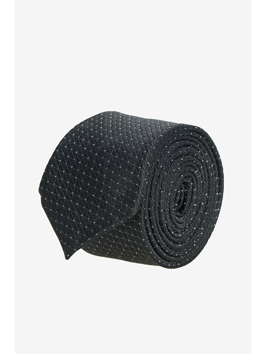 Erkek Siyah Desenli İnce Kravat