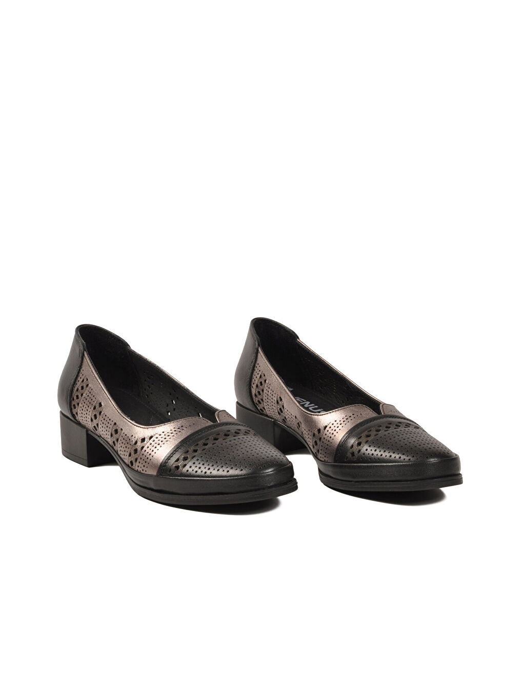 Siyah Hakiki Deri Kadın Topuklu Ayakkabı 1709280Y Z-2