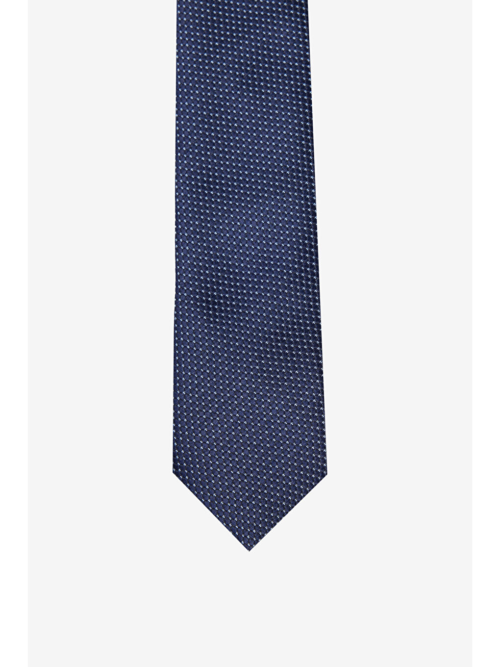 Erkek Lacivert-Açık Mavi Desenli İnce Kravat-1