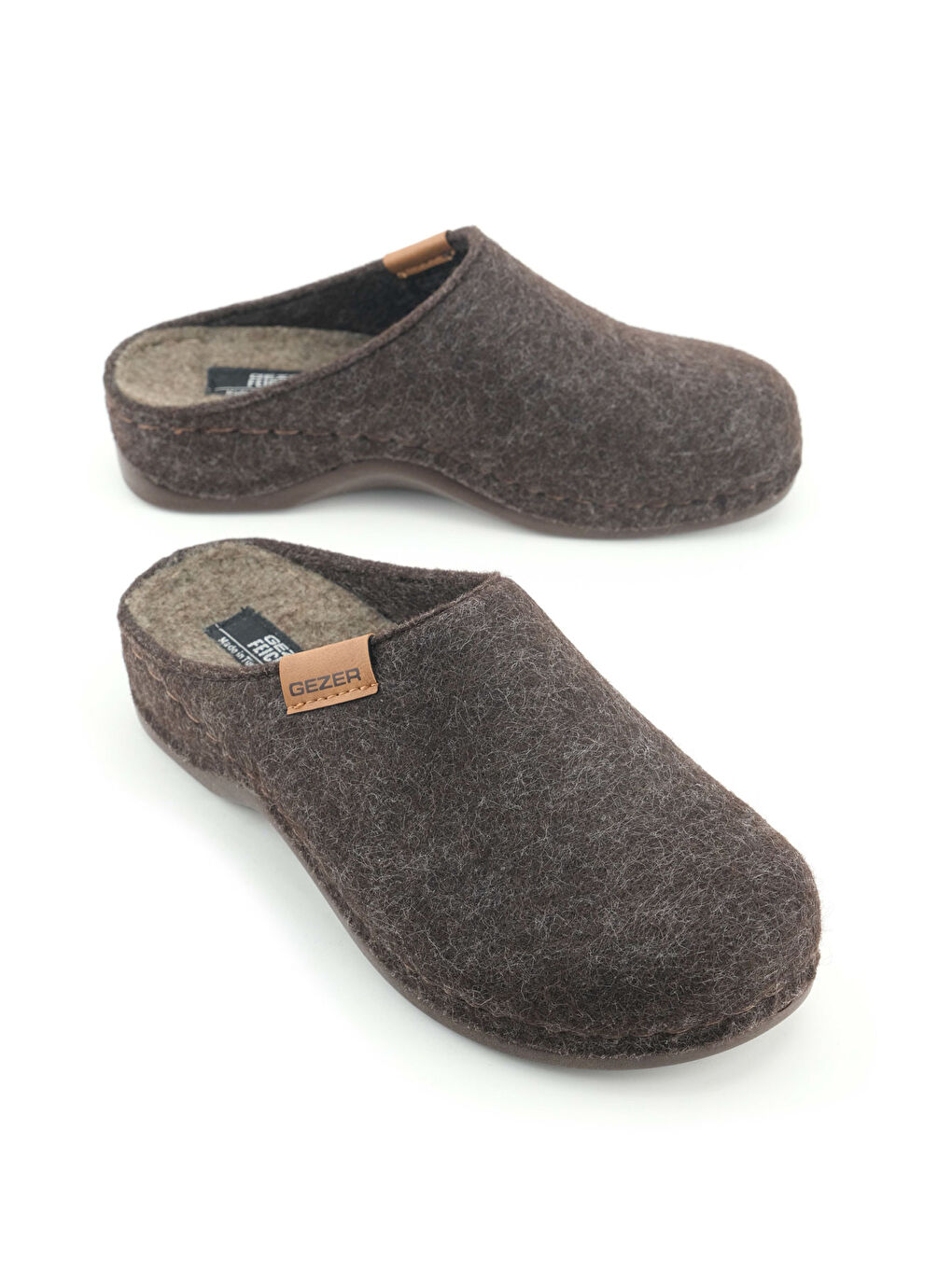 Kahverengi Feichtingen Kadın Kışlık Keçe Rahat Taban Ev Bahçe Terlik-1