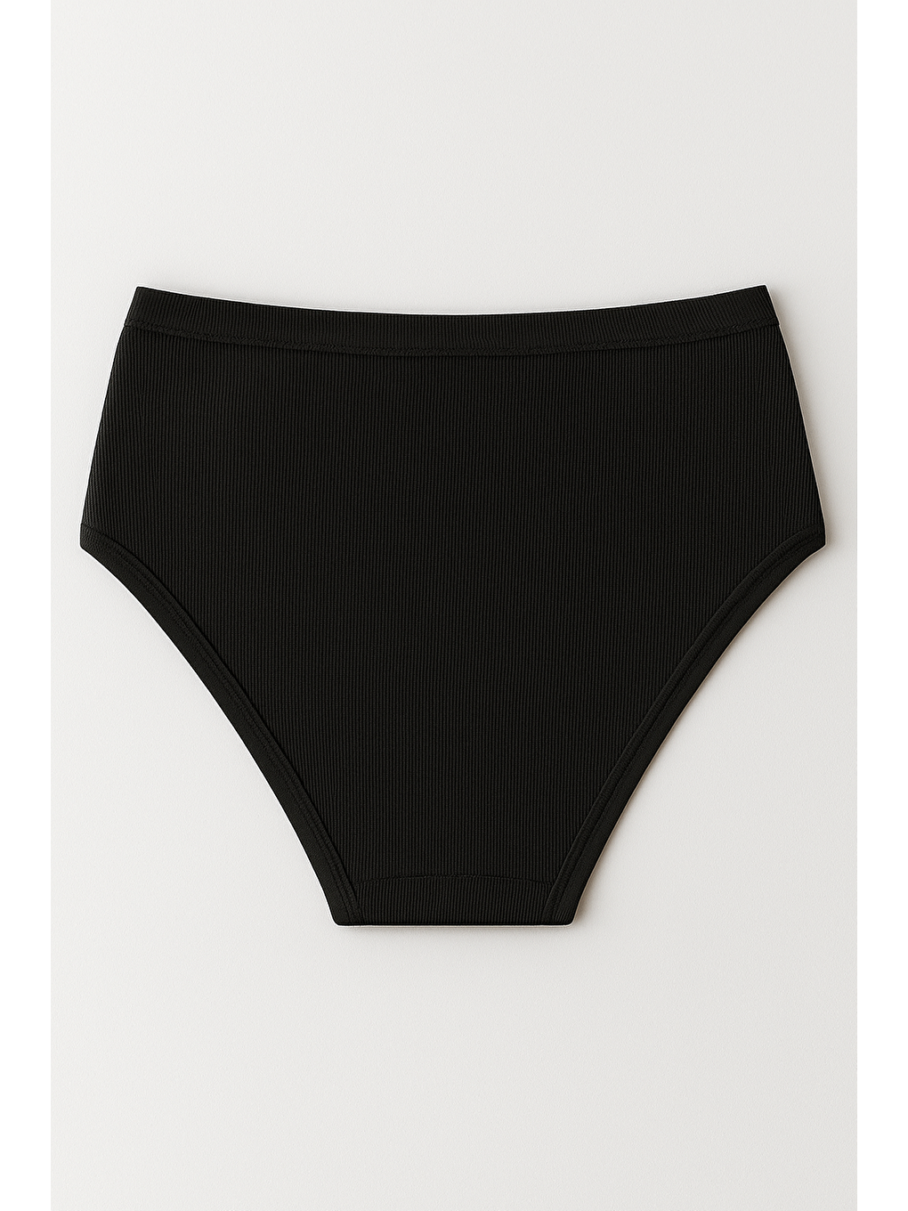 Kadın Yüksek Bel Pamuklu Ribana Slip Külot 3'Lü Paket – Esnek & Rahat | Siyah K0305-2