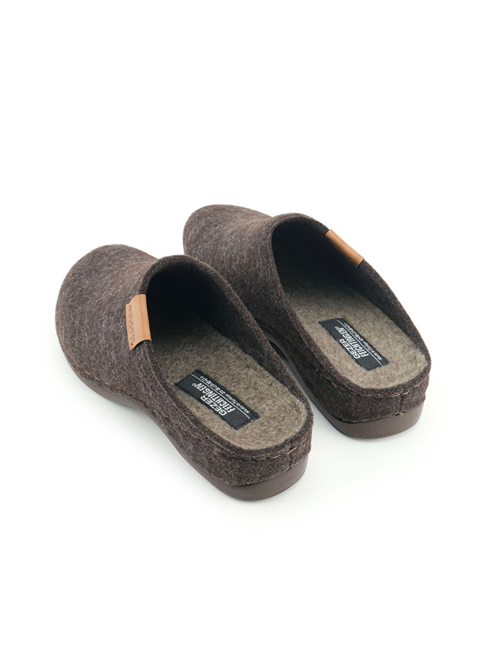 Kahverengi Feichtingen Kadın Kışlık Keçe Rahat Taban Ev Bahçe Terlik-4