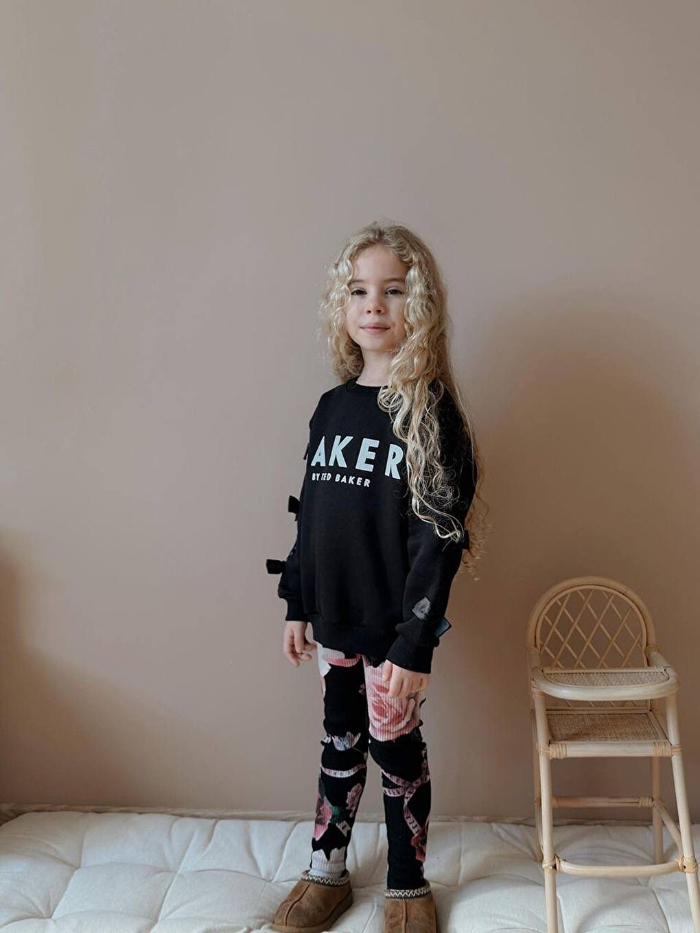 Kız Çocuk İki İplik Elastanlı Üst Alt Eşofman Takım Siyah-2