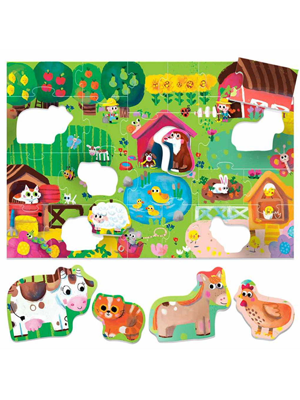 Ecoplay Shaped Puzzle Farm 29556-1