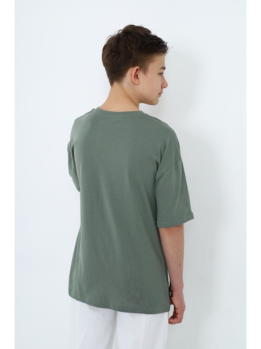 Yeşil Erkek Çocuk Baskılı Tişört-3