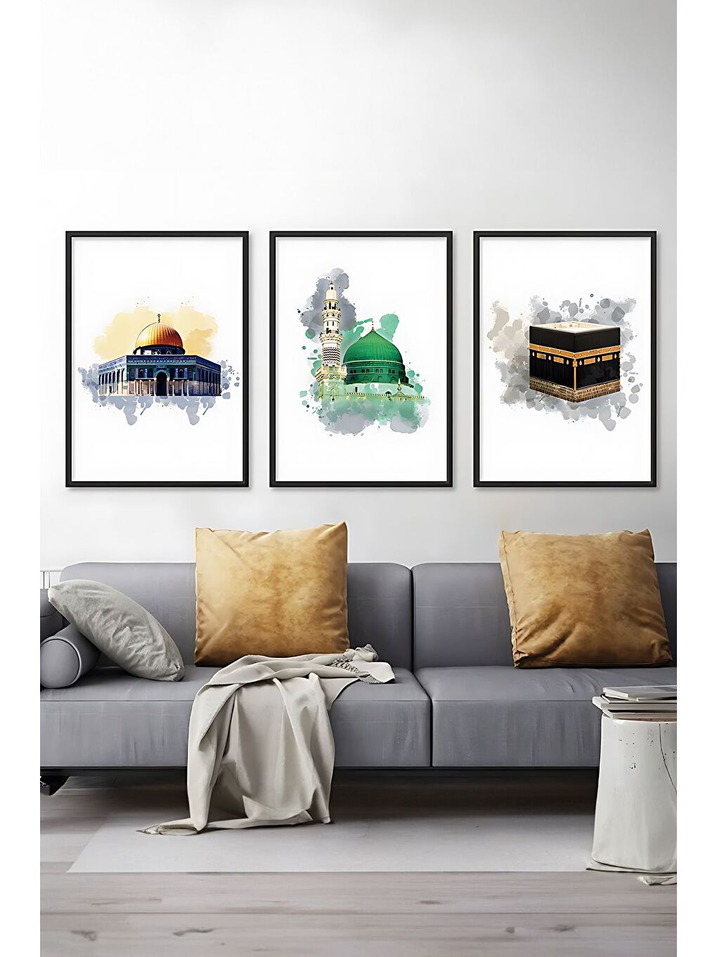 Beyaz 3 Parça Çerçeve Görünümlü Mdf Tablo Seti 20x30 cm - ARTSYCLLCT4