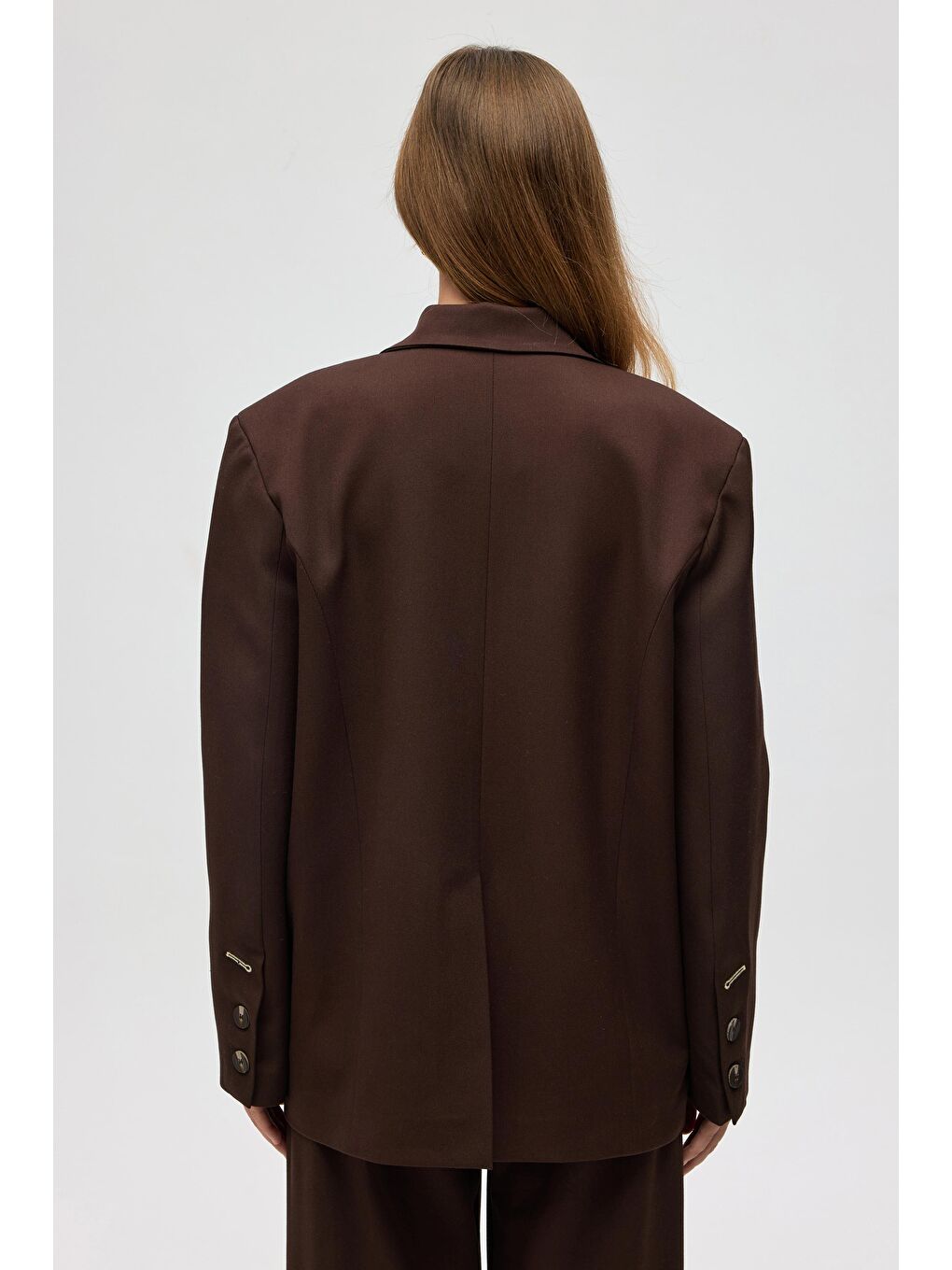 Kahverengi Solvei Pile Detay Kahve Blazer-4