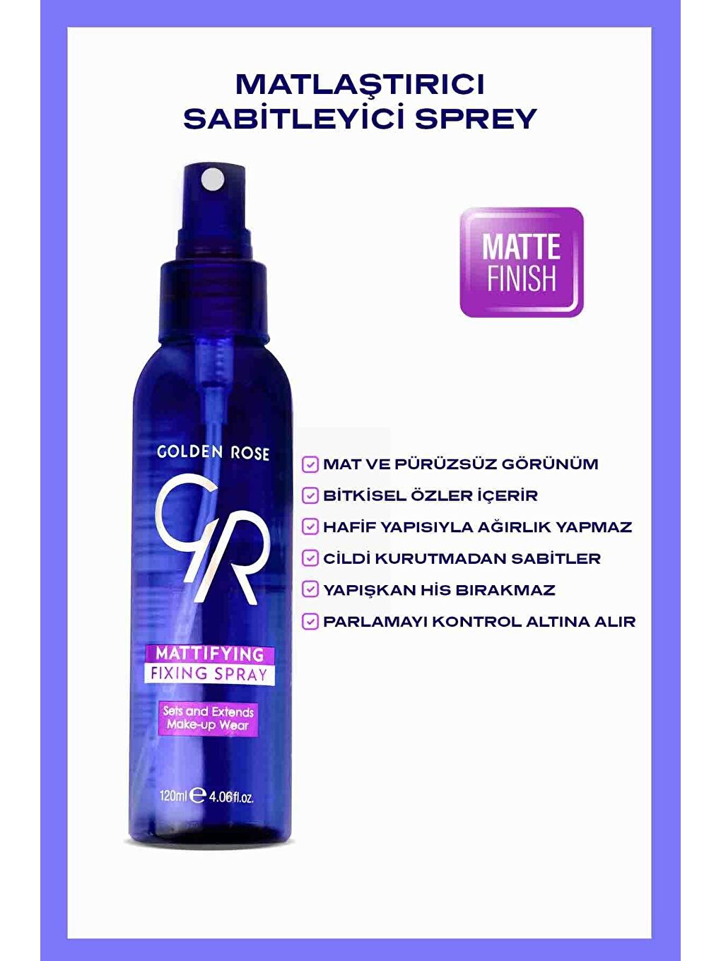 Mattifying Fixing Spray - Matlaştırıcı Sabitleyici Sprey