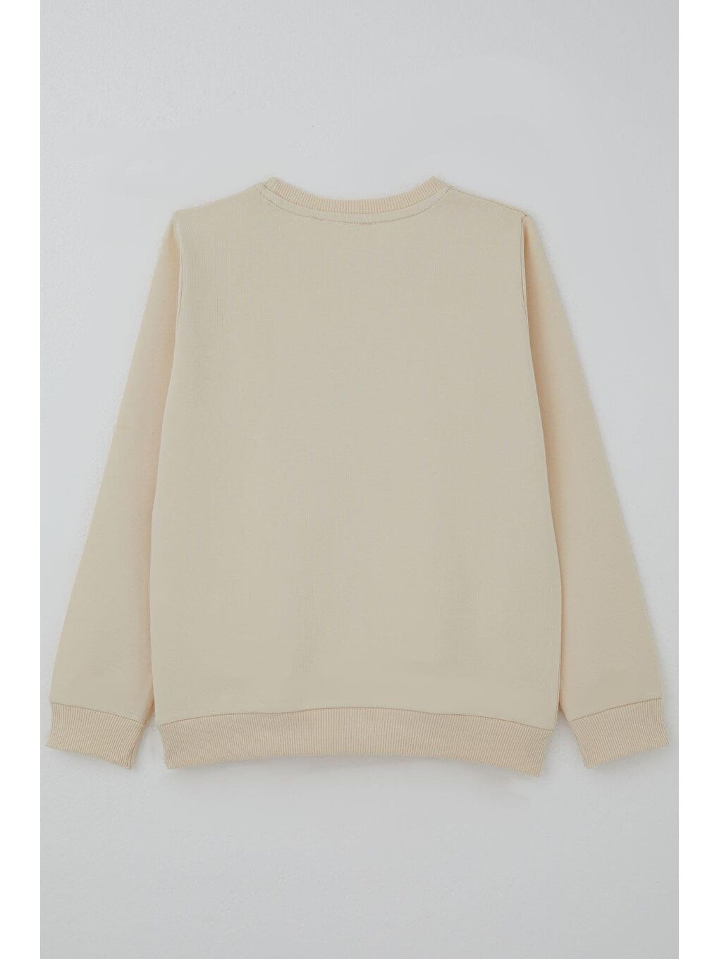 Ekru Kız Çocuk Sweatshirt Fiyonk Baskı Nakışlı Yazılı Krem (6-12 Yaş)-3