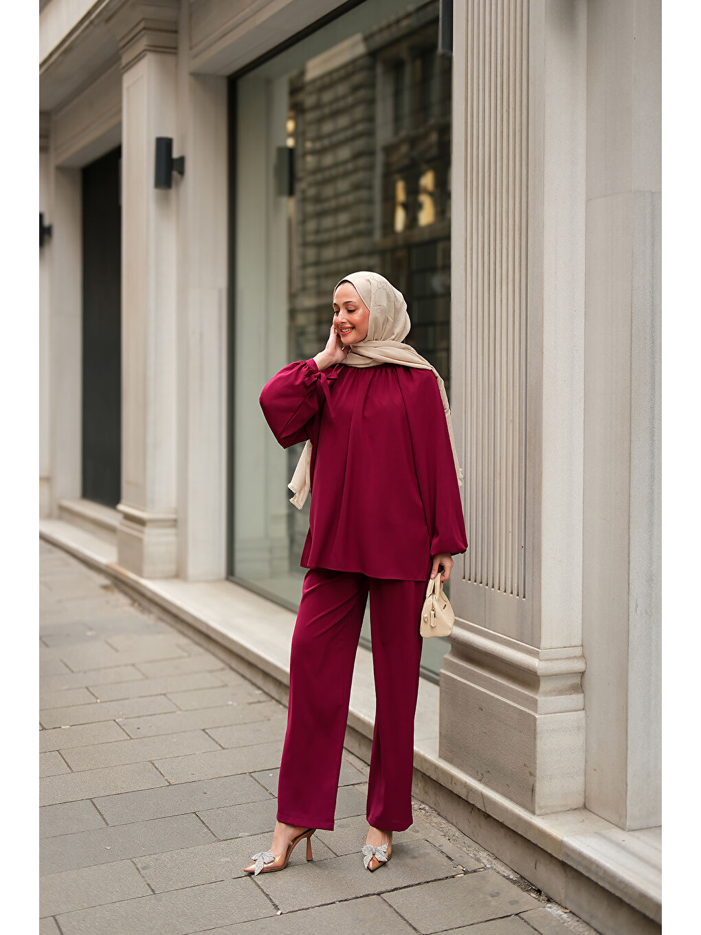 Kadın Linda Takım Mürdüm-1