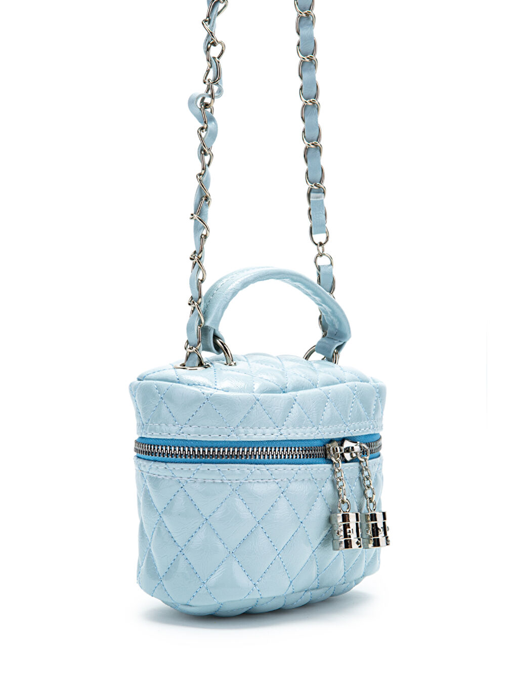 Suni Deri Almira Kadın Çapraz Çanta Bebe Mavi-1