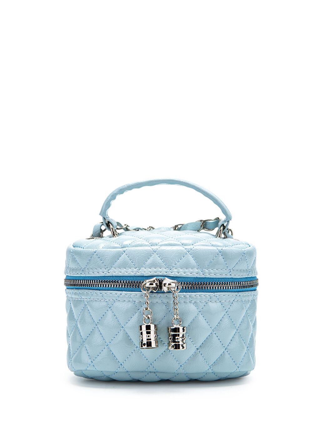 Suni Deri Almira Kadın Çapraz Çanta Bebe Mavi-2