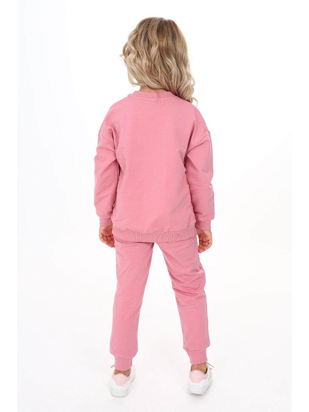 Pembe Kız Çocuk Baskılı Eşofman Takım-3
