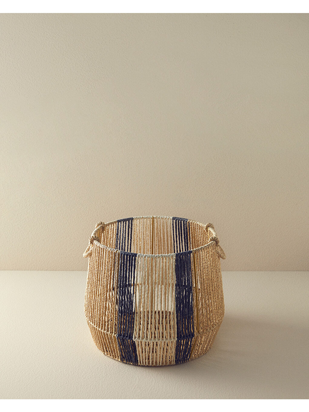 Venice Örgü Sepet Natural-Siyah-1