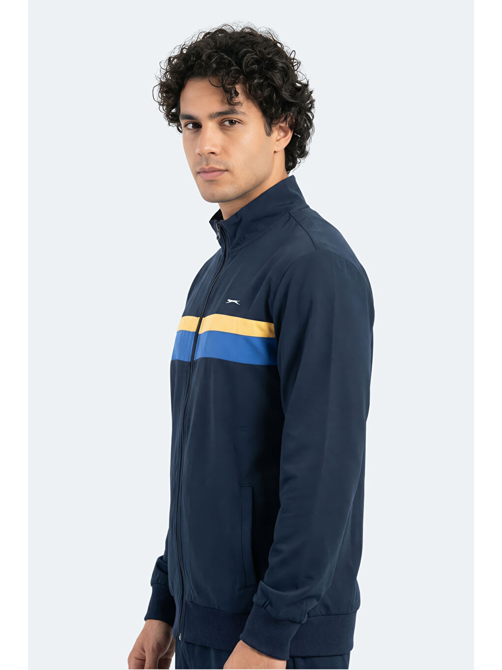 RENCOR Erkek Dik Yaka Fermuarlı Lacivert Sweatshırt-4