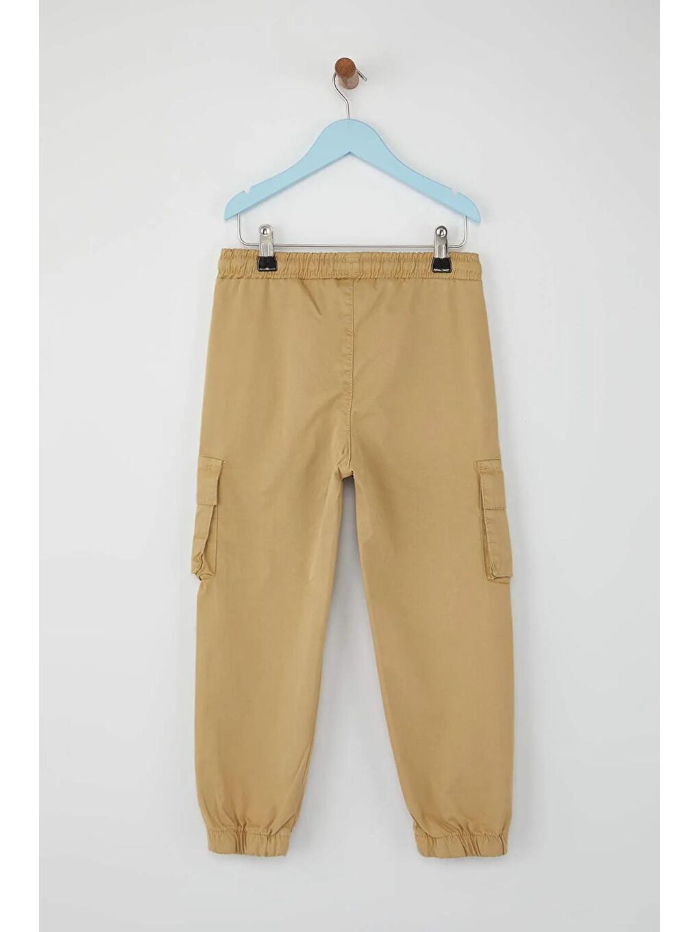 Bej Erkek Çocuk 100% Pamuk Düz Dokuma Pantolon-3