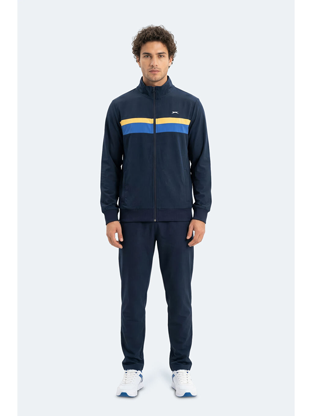 RENCOR Erkek Dik Yaka Fermuarlı Lacivert Sweatshırt-6