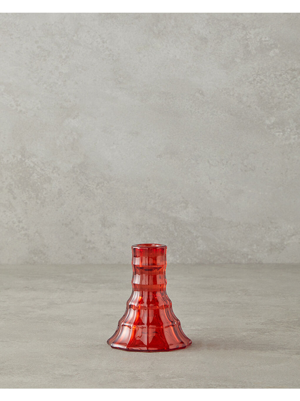 Alba Cam Şamdan Kırmızı-1