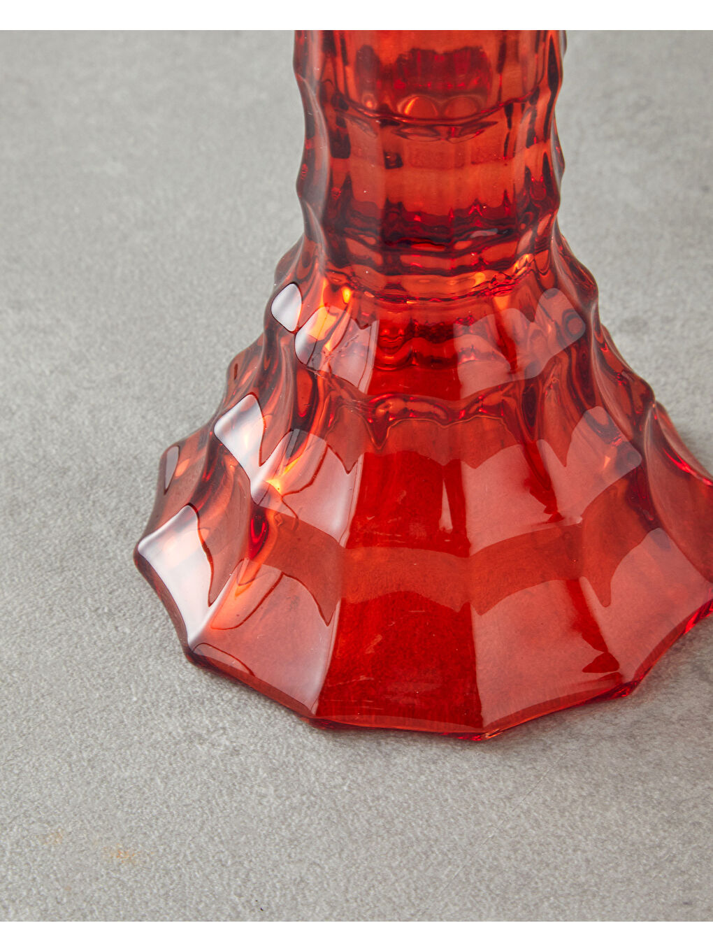 Alba Cam Şamdan Kırmızı-2