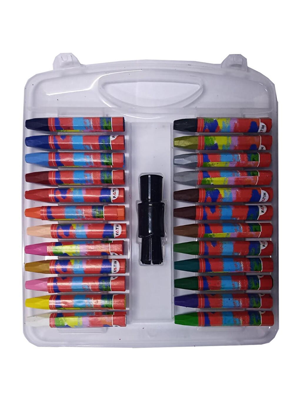 24 Lü Pastel Boya Plastik Çantalı Tutuculu 1 Paket 24 Renk Pastelboya Çantalı Pastel Tutucu Hediyeli-2