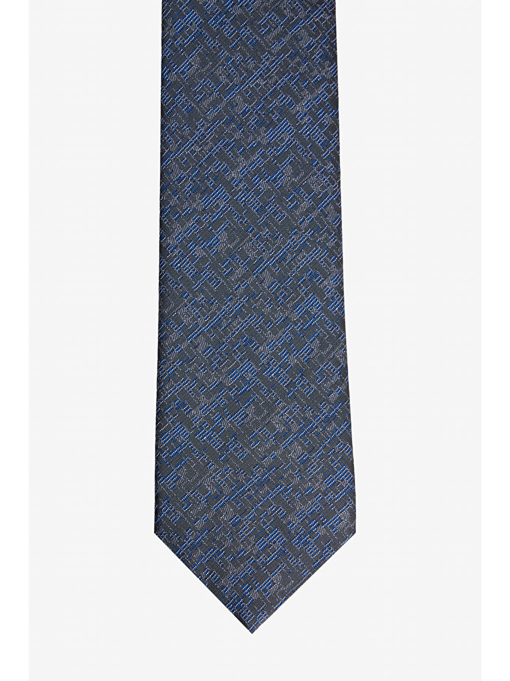 Erkek Gri-Mavi Desenli Kravat-1