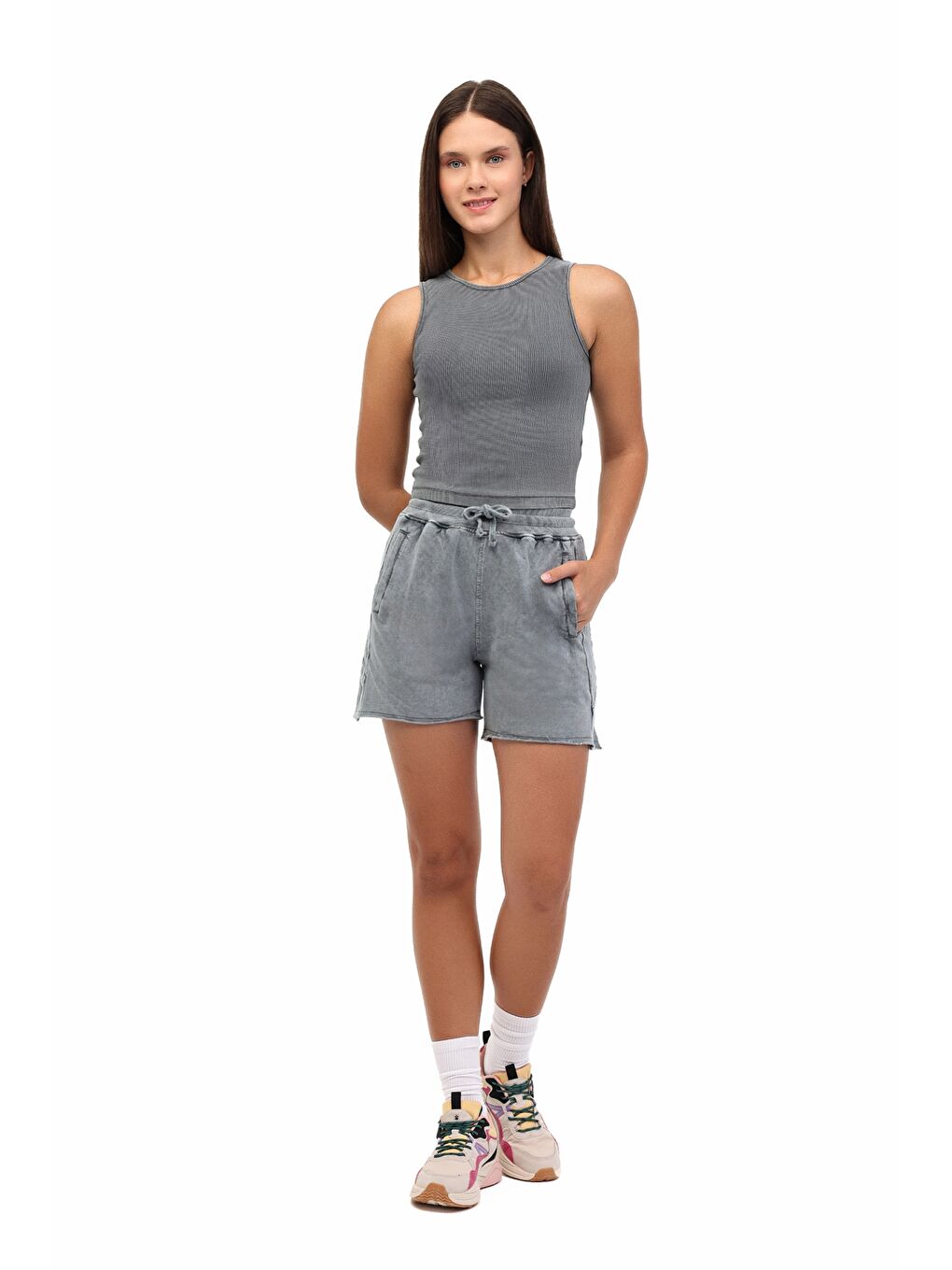 WL CARE 10SY786 5FX Gri Kadın Atlet-2