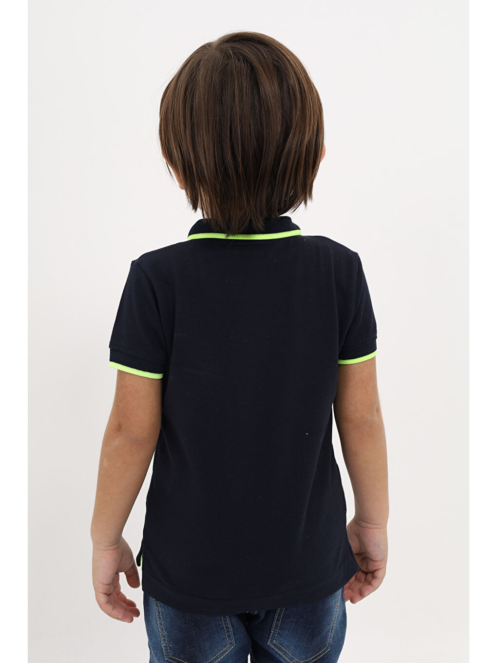Lacivert Erkek Çocuk Nakışlı Tişört-2