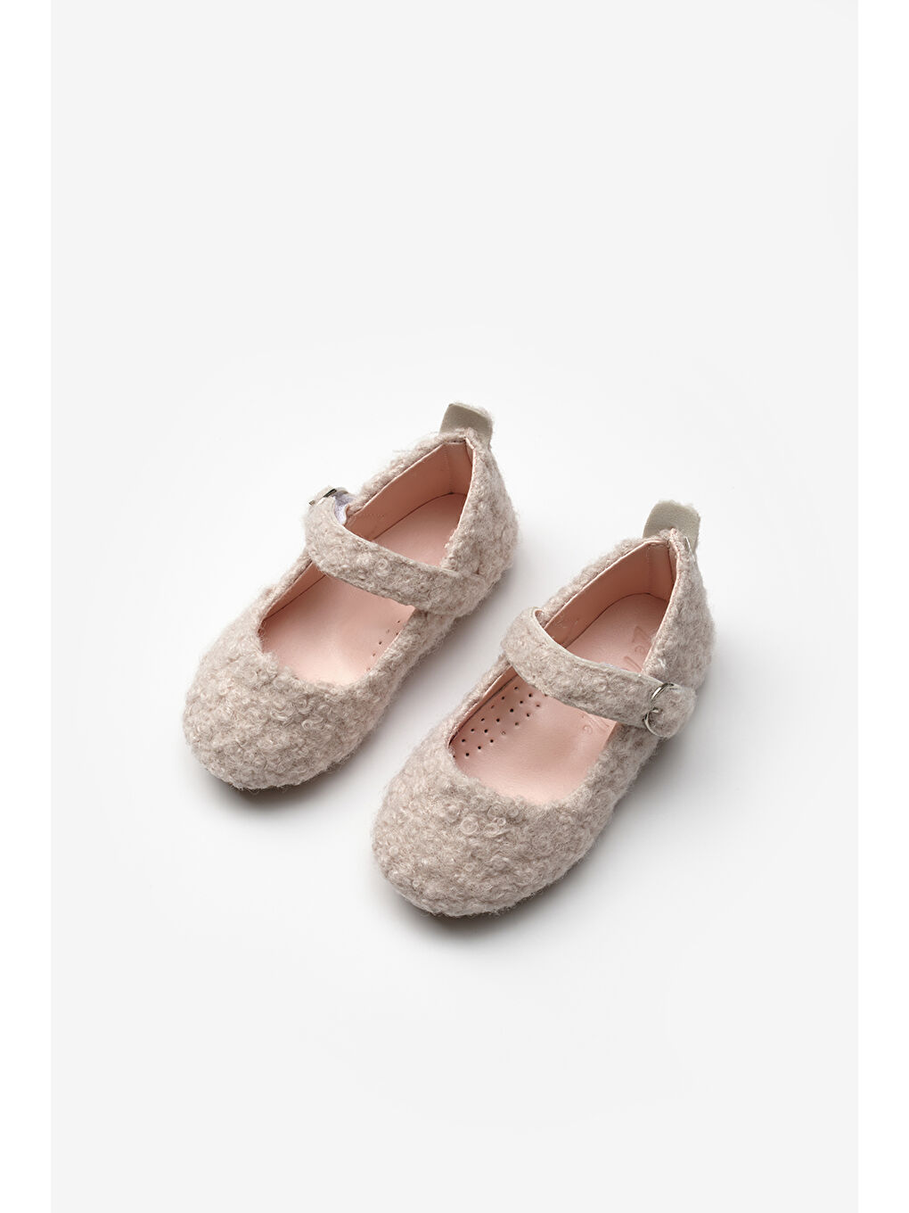 Ekru Krem Pelüş Teddy Kız Çocuk Ayakkabı