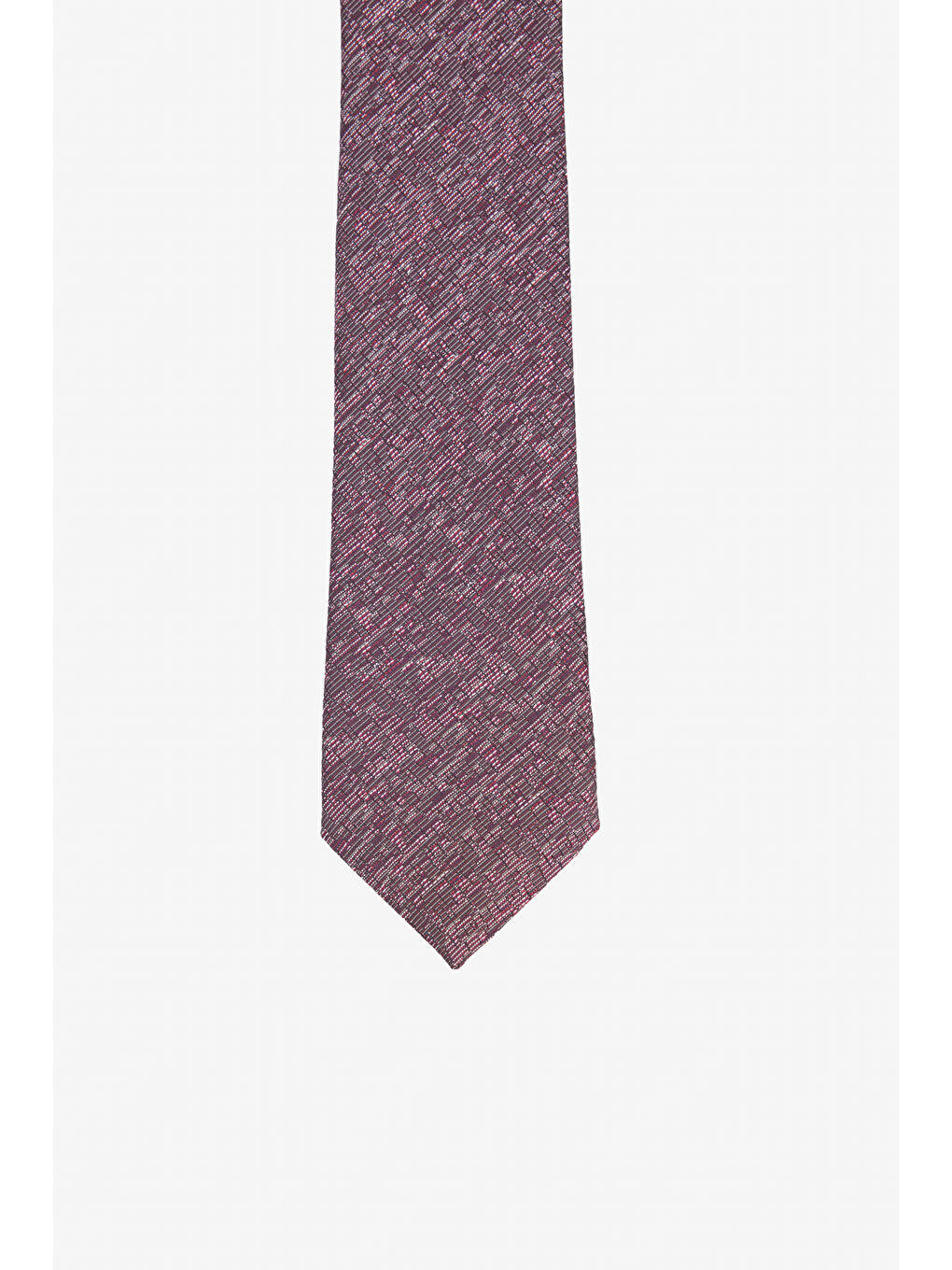 Erkek Bordo-Gri Desenli Kravat-1