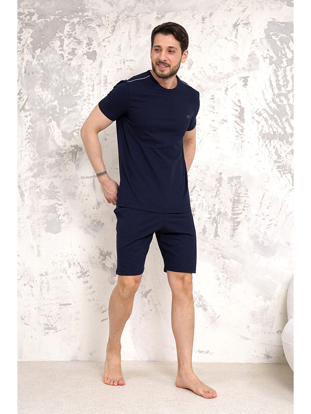 Lacivert Maschio Pamuk Şort Takım LACİVERT-1